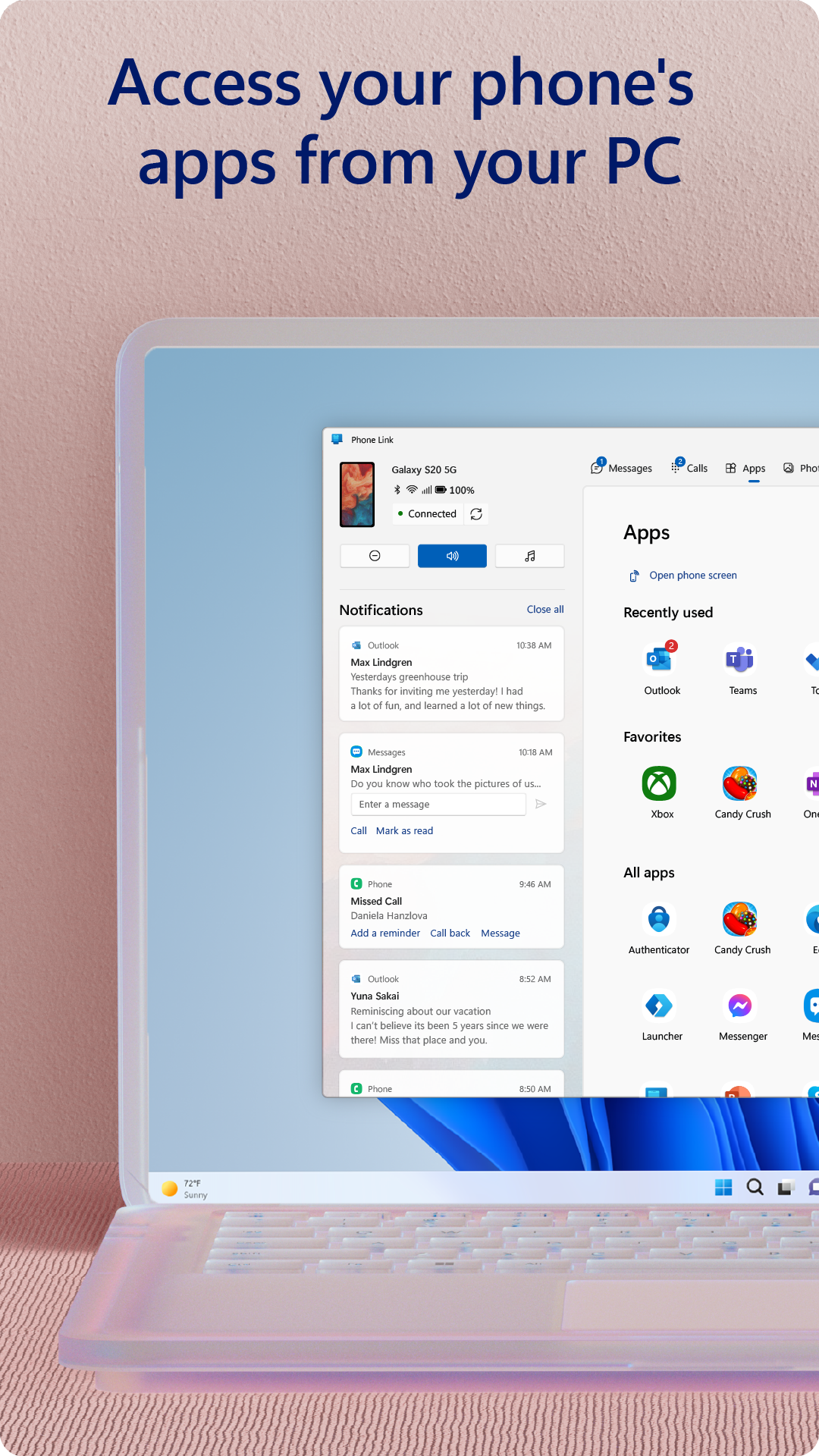 اسکرین شات 7 برنامه Link to Windows