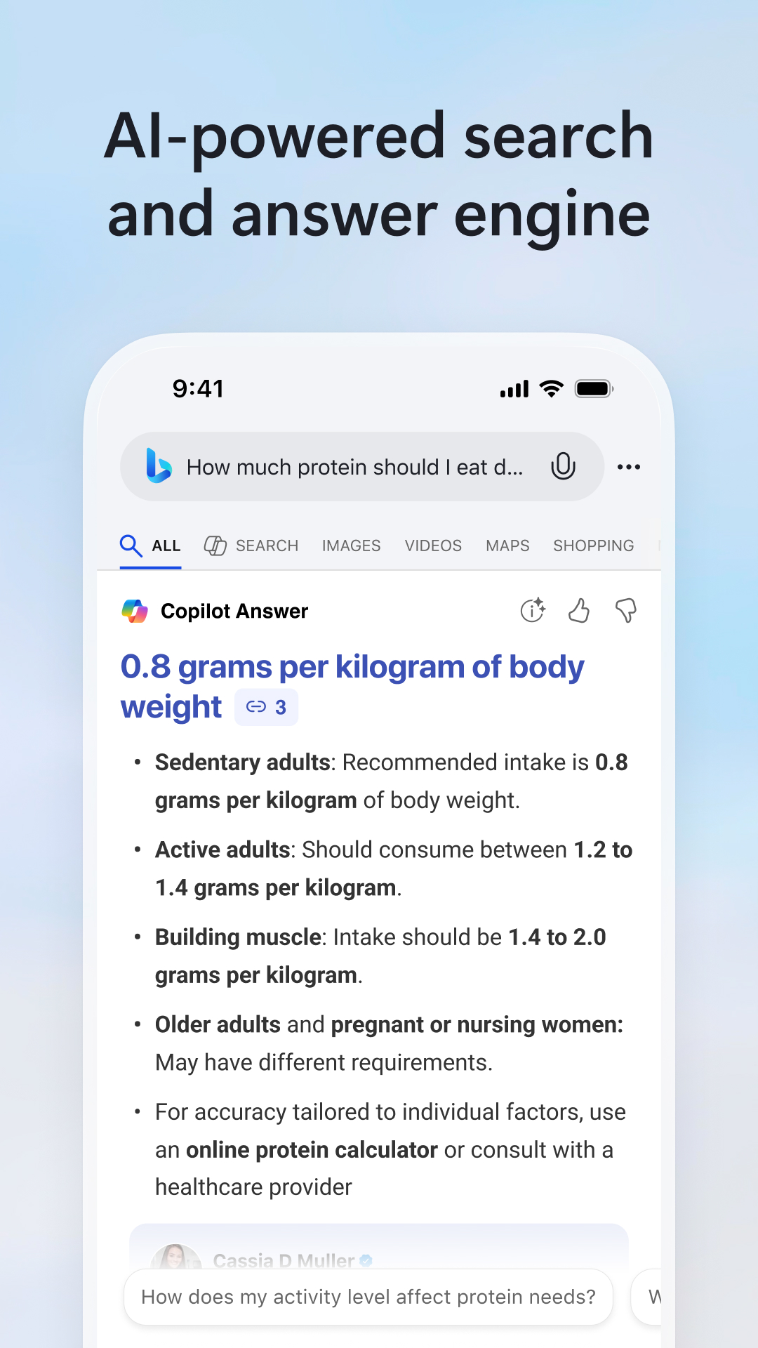 اسکرین شات 1 برنامه Microsoft Bing Search
