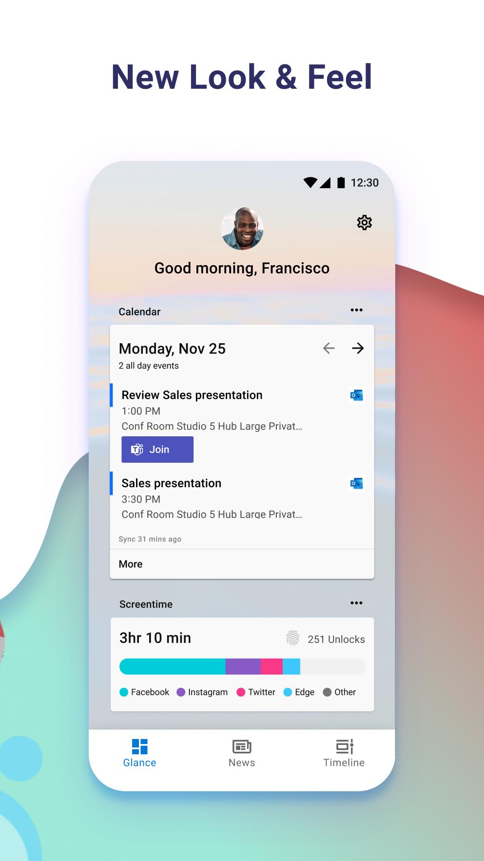 اسکرین شات 2 برنامه Microsoft Launcher
