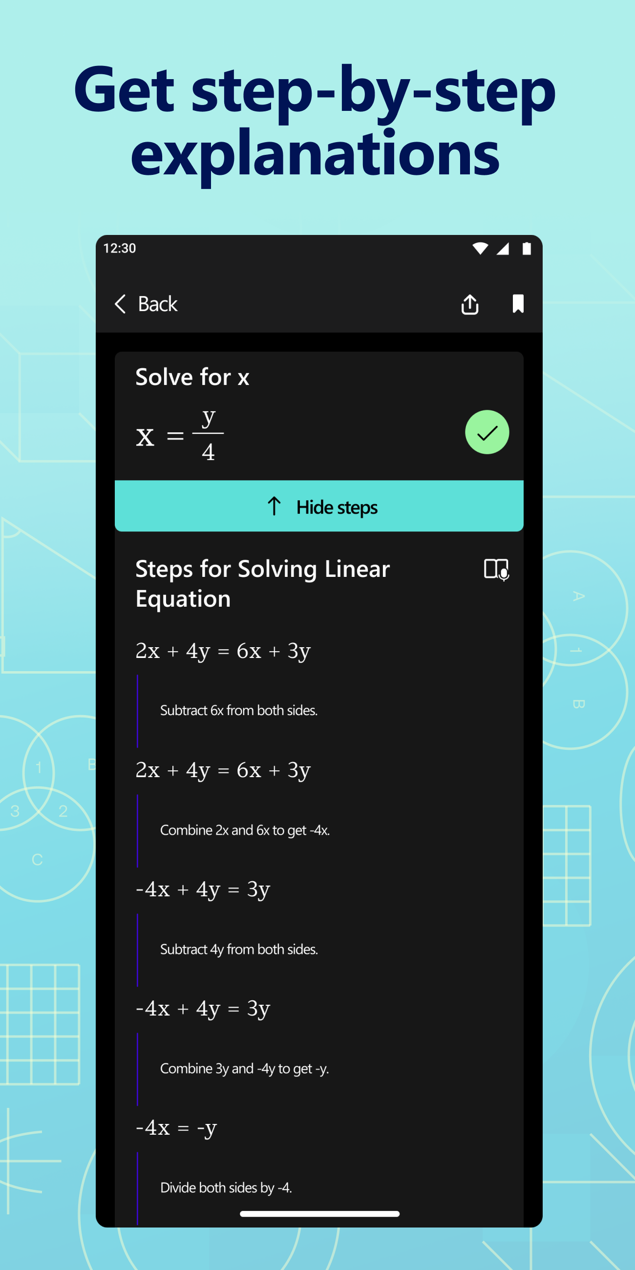 اسکرین شات 4 برنامه Microsoft Math Solver