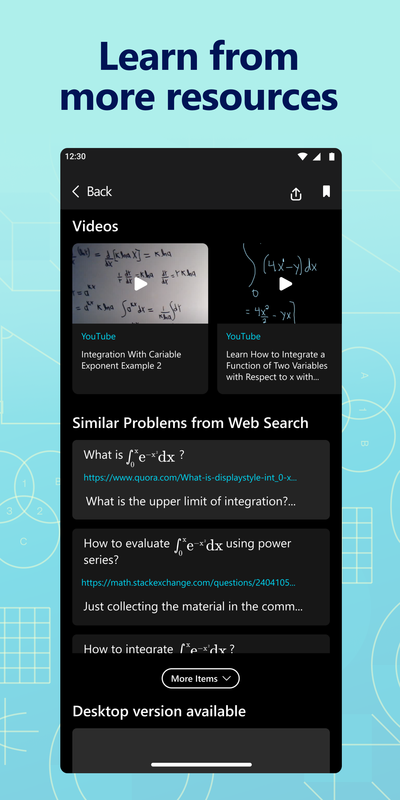 اسکرین شات 8 برنامه Microsoft Math Solver