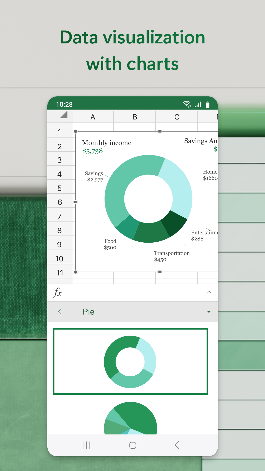 اسکرین شات 4 برنامه Microsoft Excel: Spreadsheets