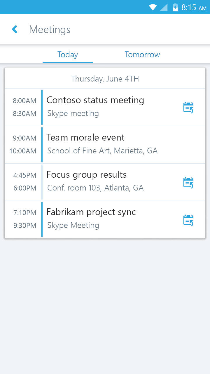 اسکرین شات 3 برنامه Skype for Business for Android