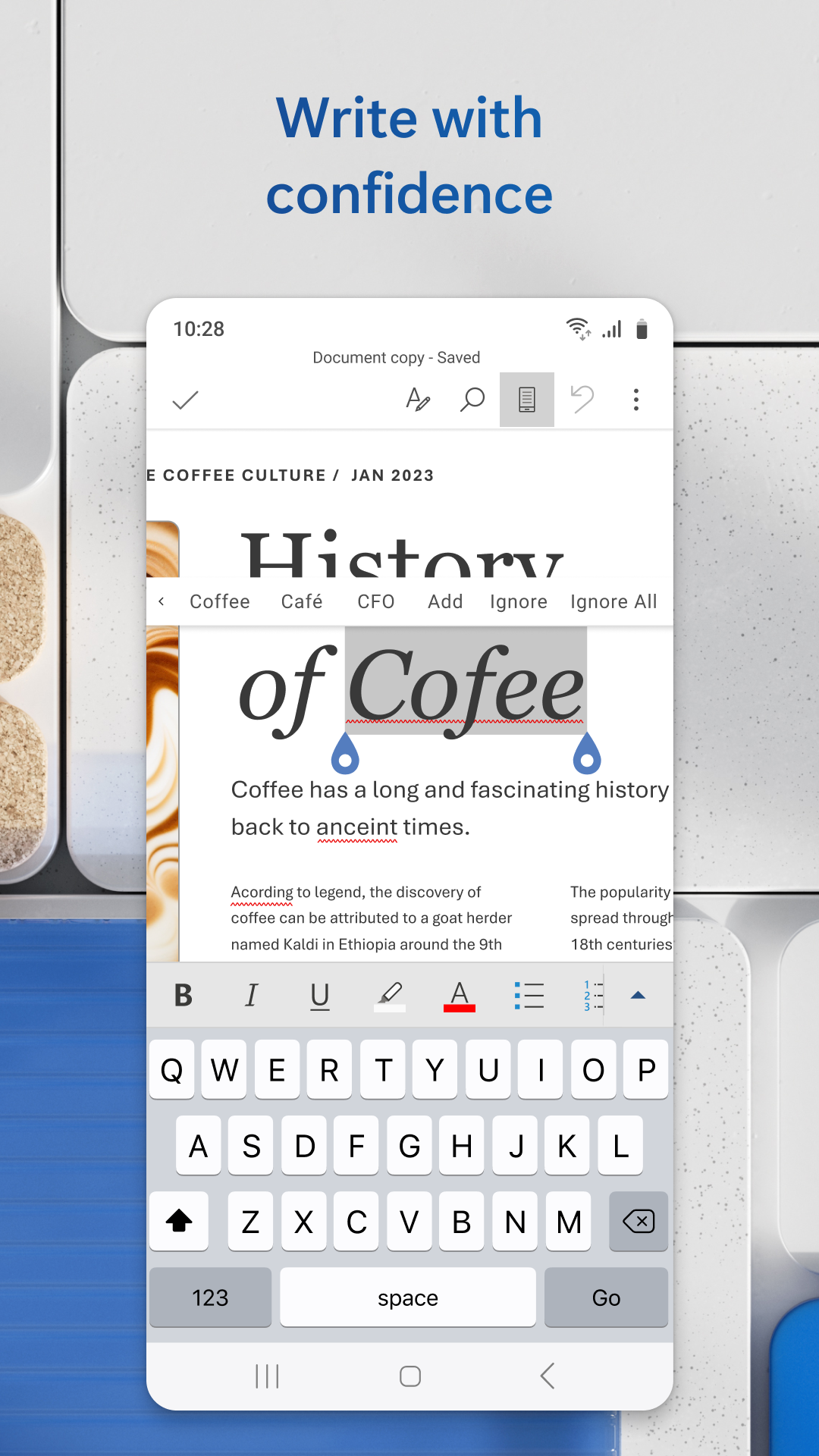 اسکرین شات 3 برنامه Microsoft Word: Write, Edit & Share Docs on the Go