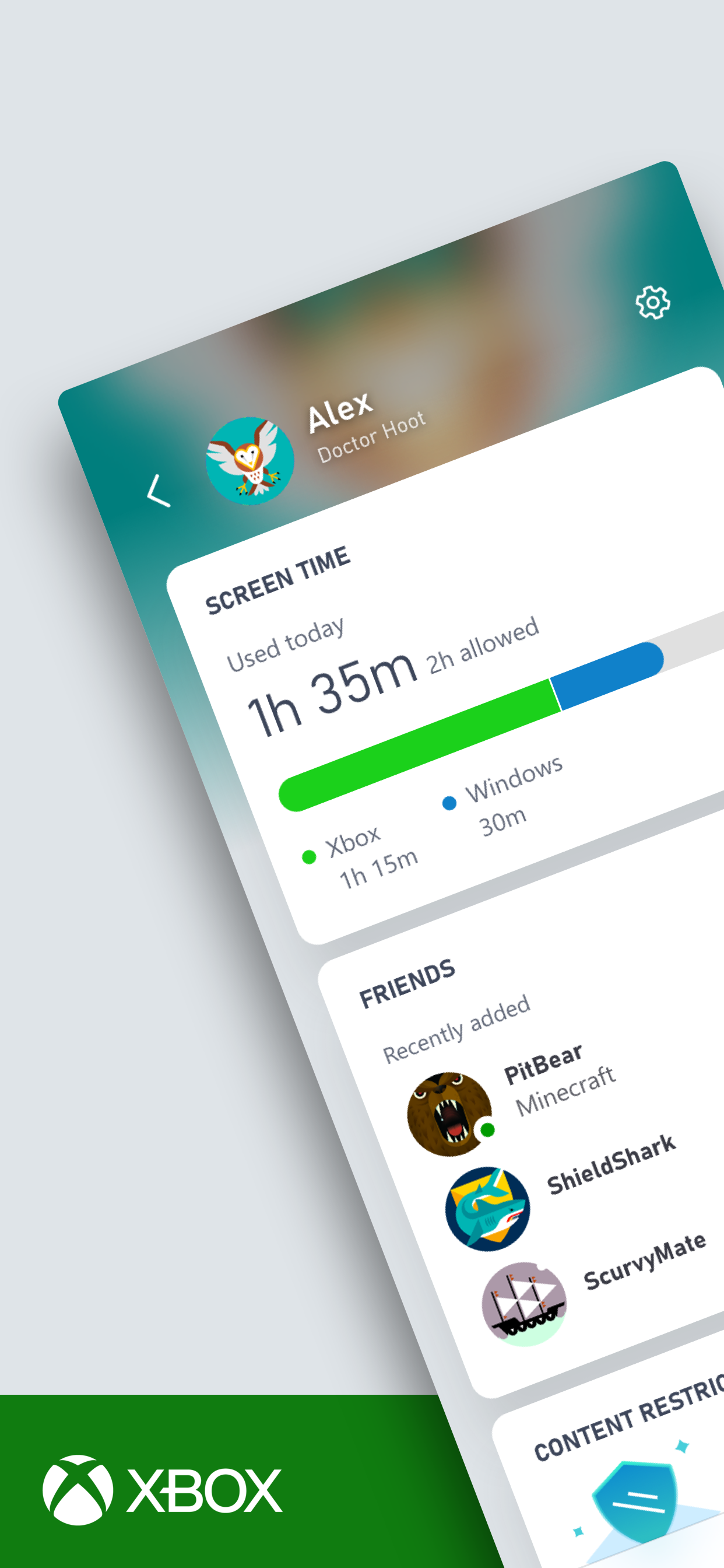 اسکرین شات 1 برنامه Xbox Family Settings