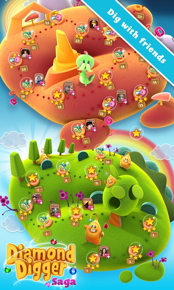 اسکرین شات 3 بازی Diamond Digger Saga