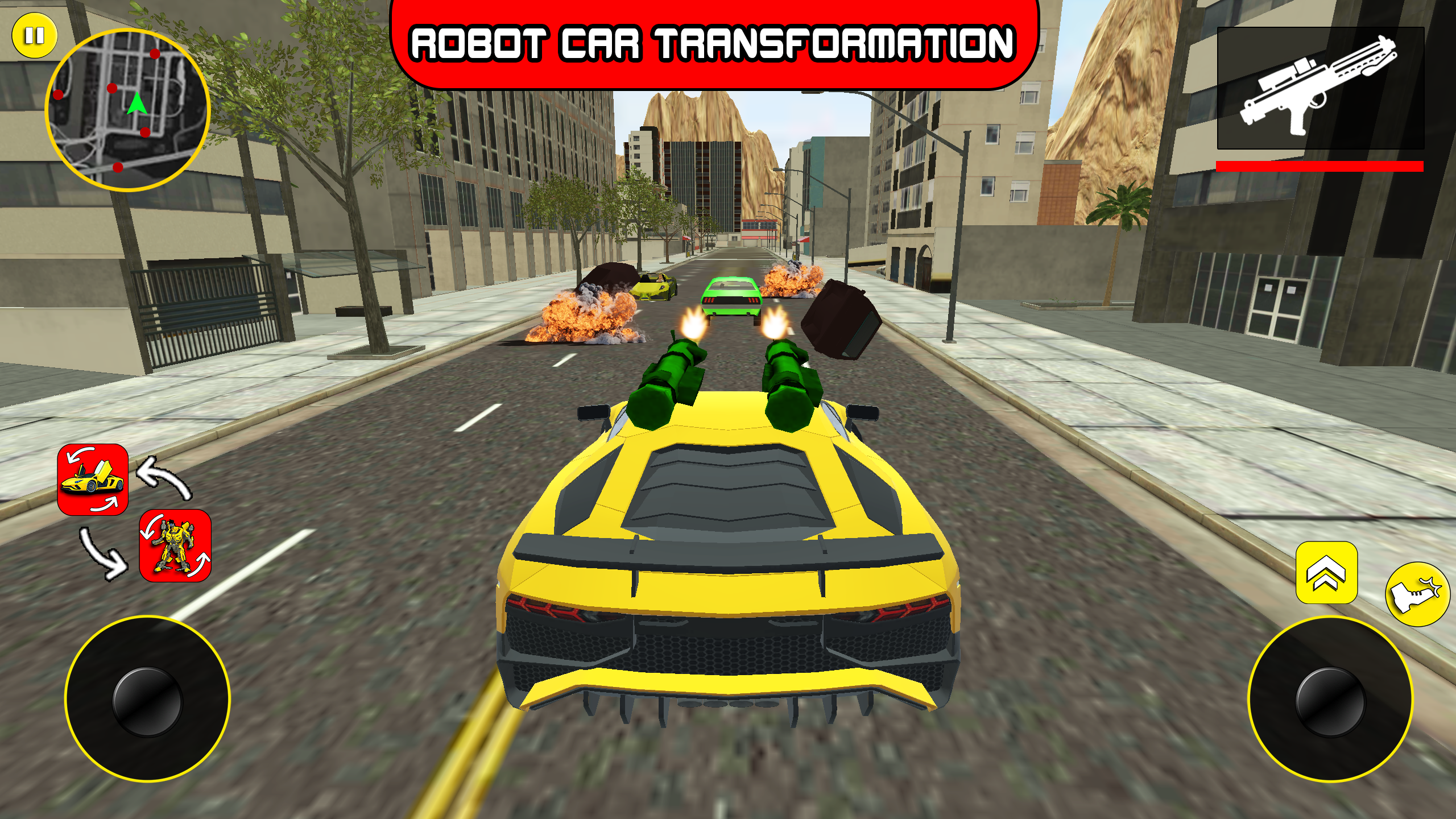 اسکرین شات 2 برنامه Futuristic robot car transform
