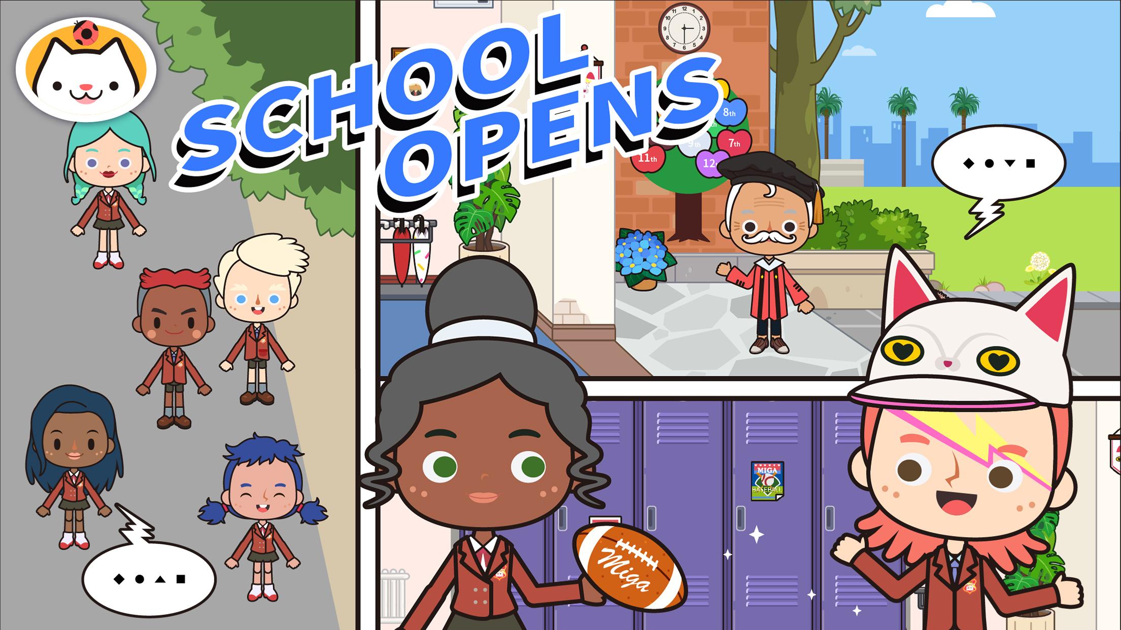 اسکرین شات 1 برنامه Miga Town: My School