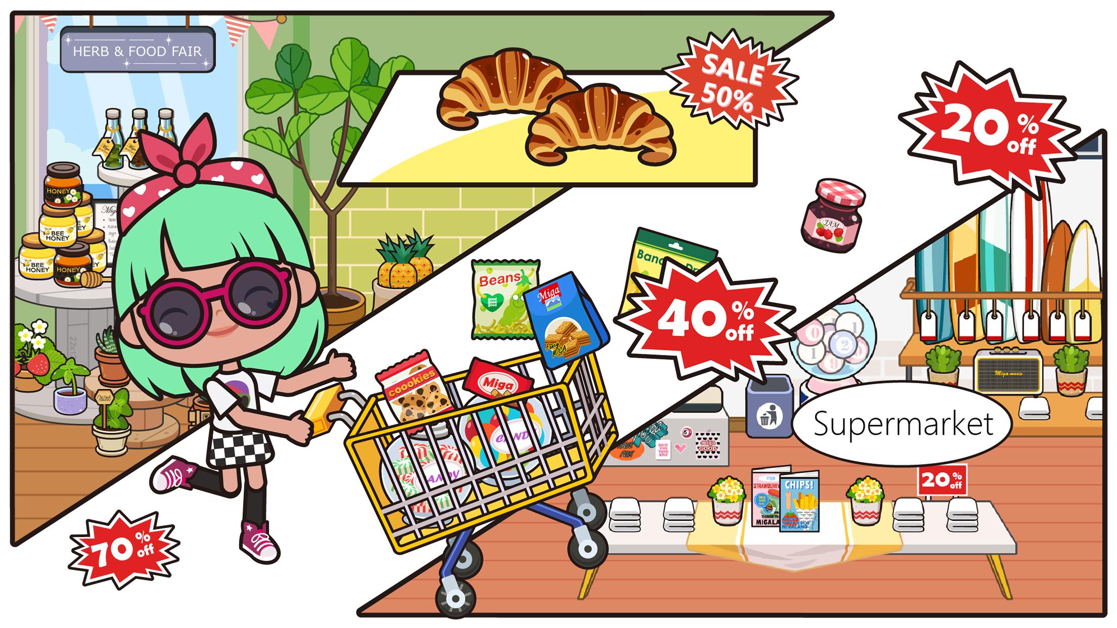 اسکرین شات 2 برنامه Miga Town: My Store