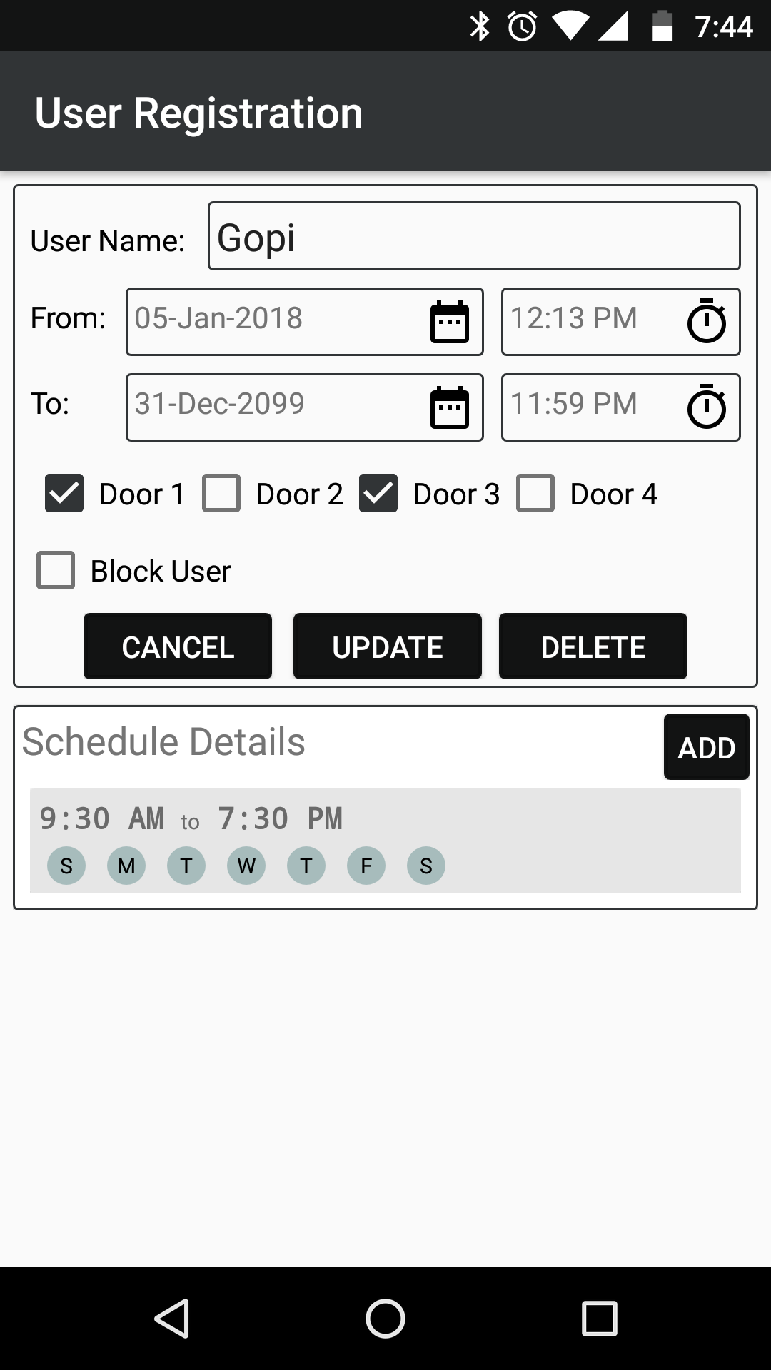 اسکرین شات 4 برنامه Finger Print Door Lock