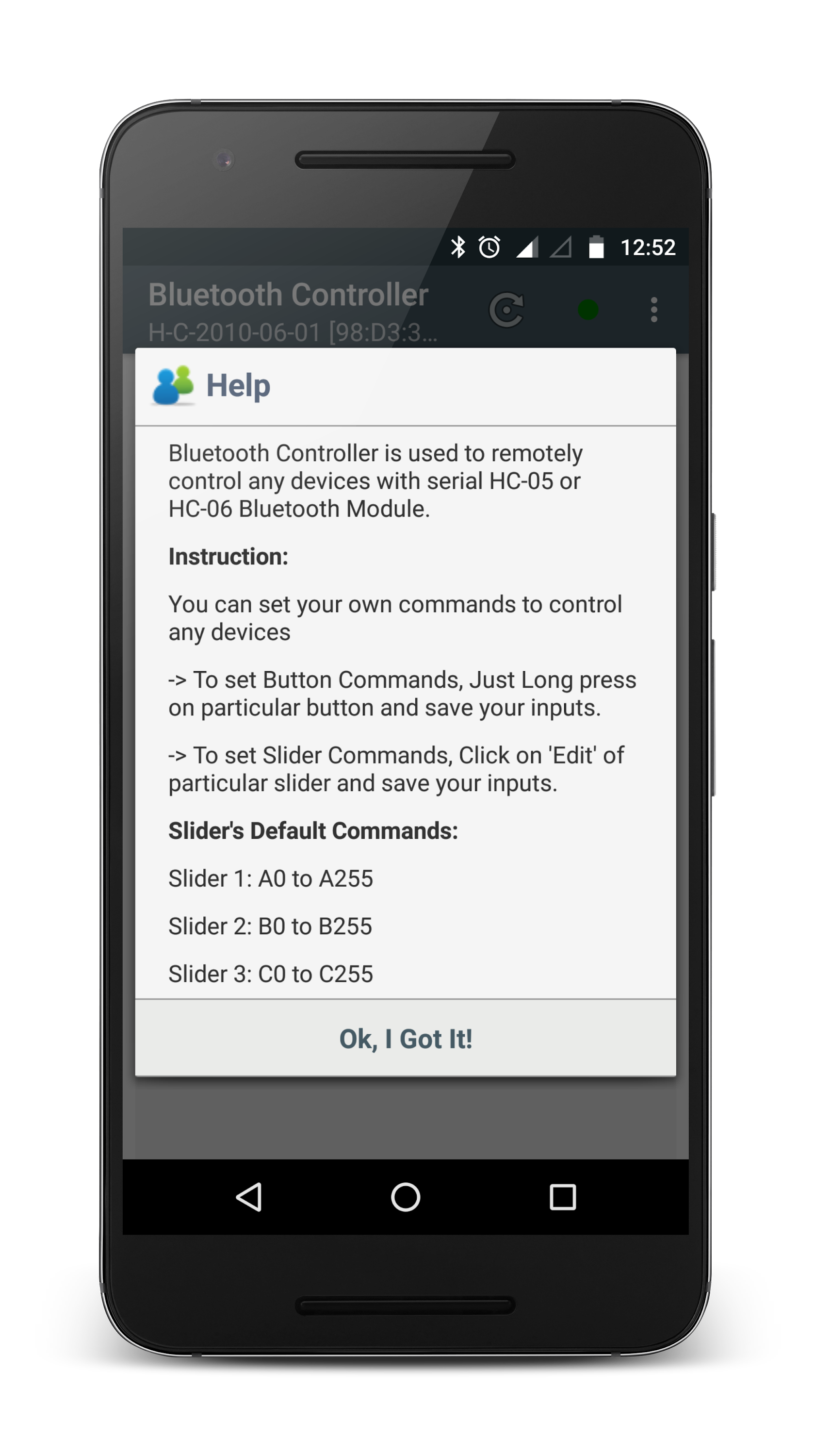 اسکرین شات 6 برنامه Bluetooth Controller HC-05