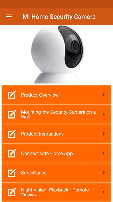 اسکرین شات 1 برنامه Mi Home Security Camera Guide