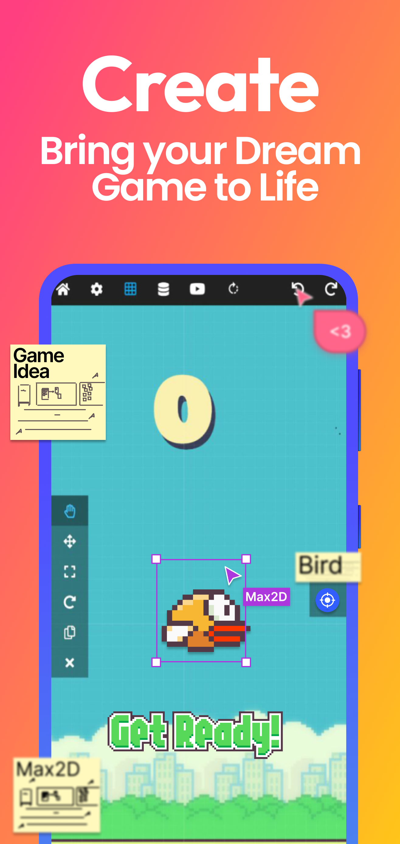 اسکرین شات 2 برنامه Max2D: Game Maker, Game Engine