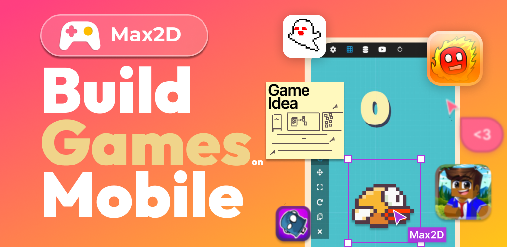 اسکرین شات 1 برنامه Max2D: Game Maker, Game Engine