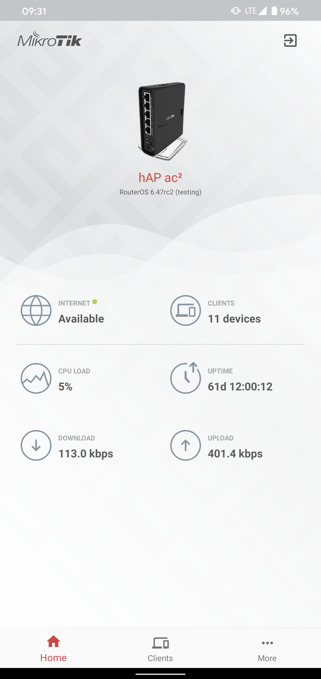 اسکرین شات 1 برنامه MikroTik Home