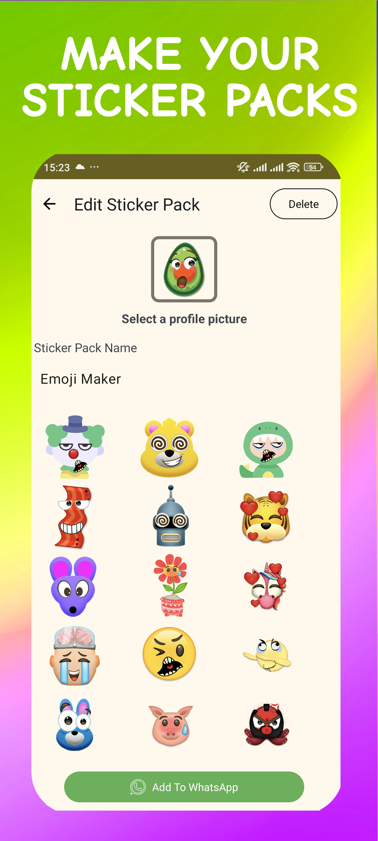اسکرین شات 3 برنامه Emoji Maker: Emojis & Stickers