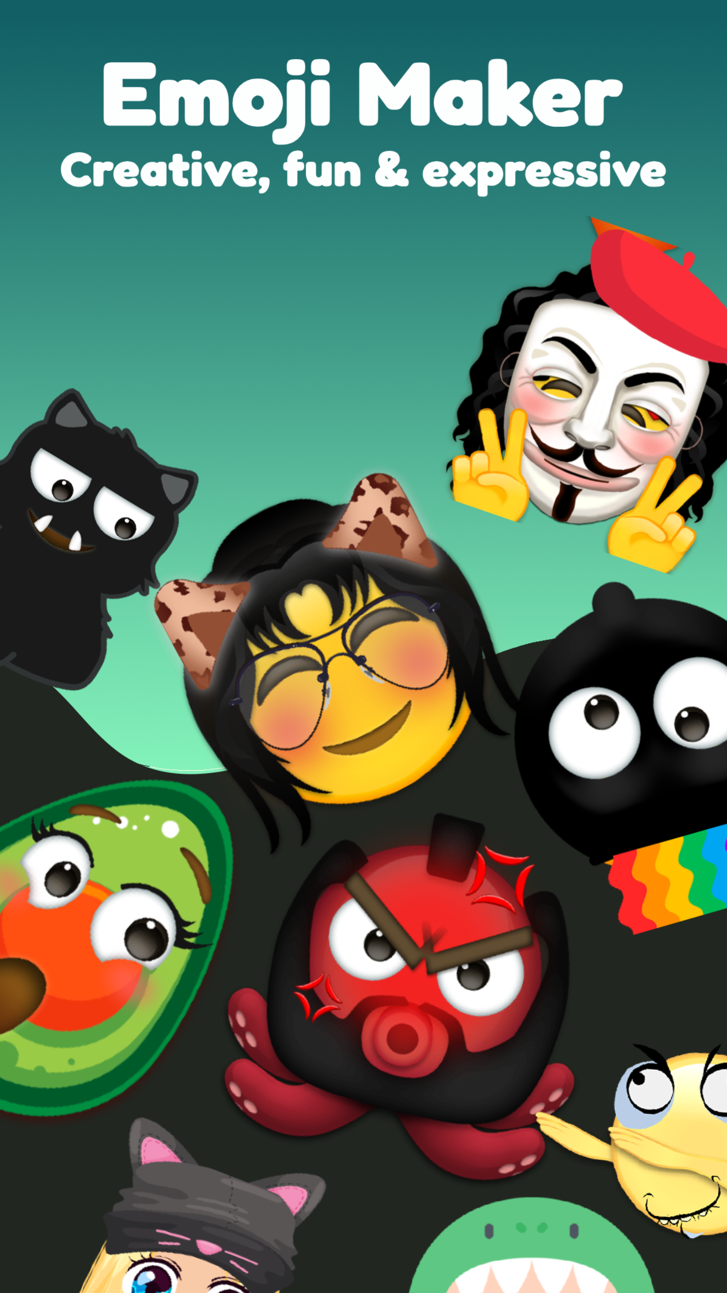 اسکرین شات 1 برنامه Emoji Maker: Emojis & Stickers