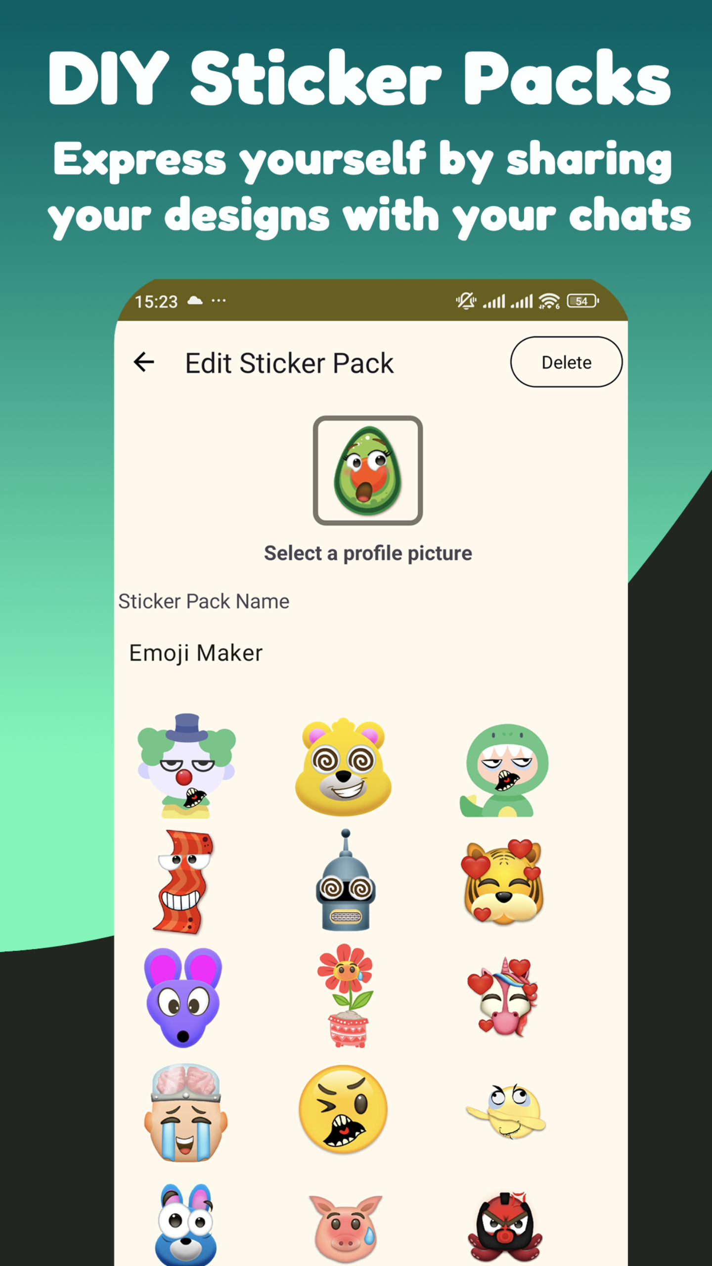 اسکرین شات 5 برنامه Emoji Maker: Emojis & Stickers