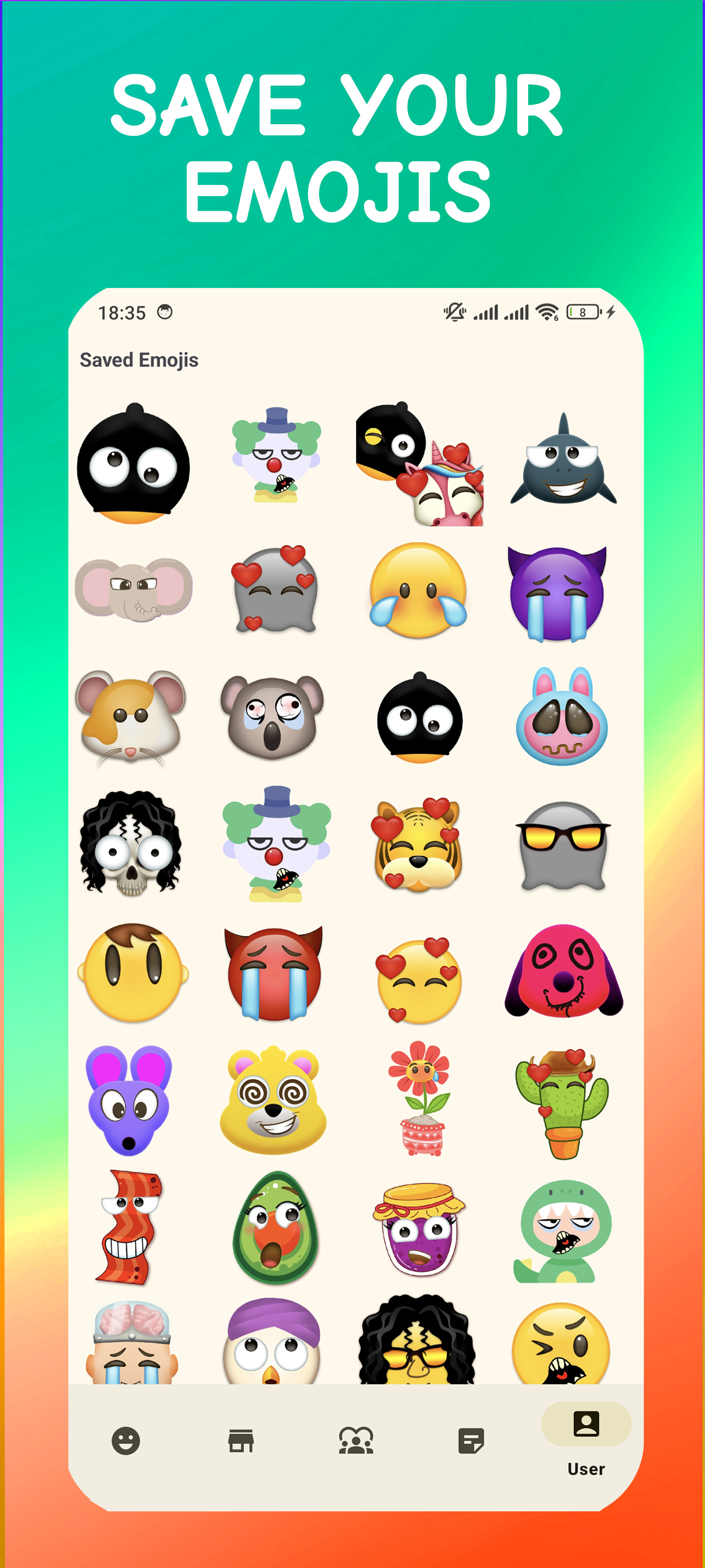 اسکرین شات 5 برنامه Emoji Maker: Emojis & Stickers