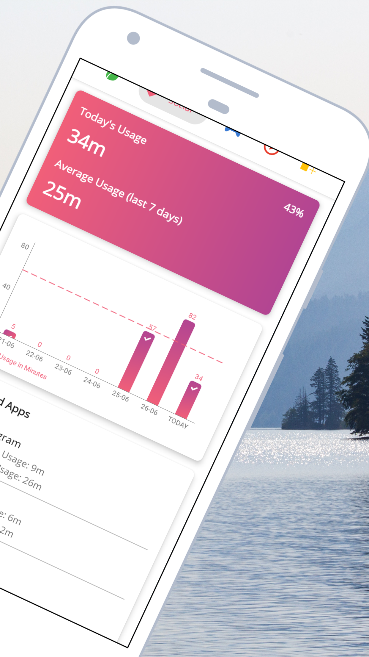 اسکرین شات 3 برنامه YourHour - ScreenTime App