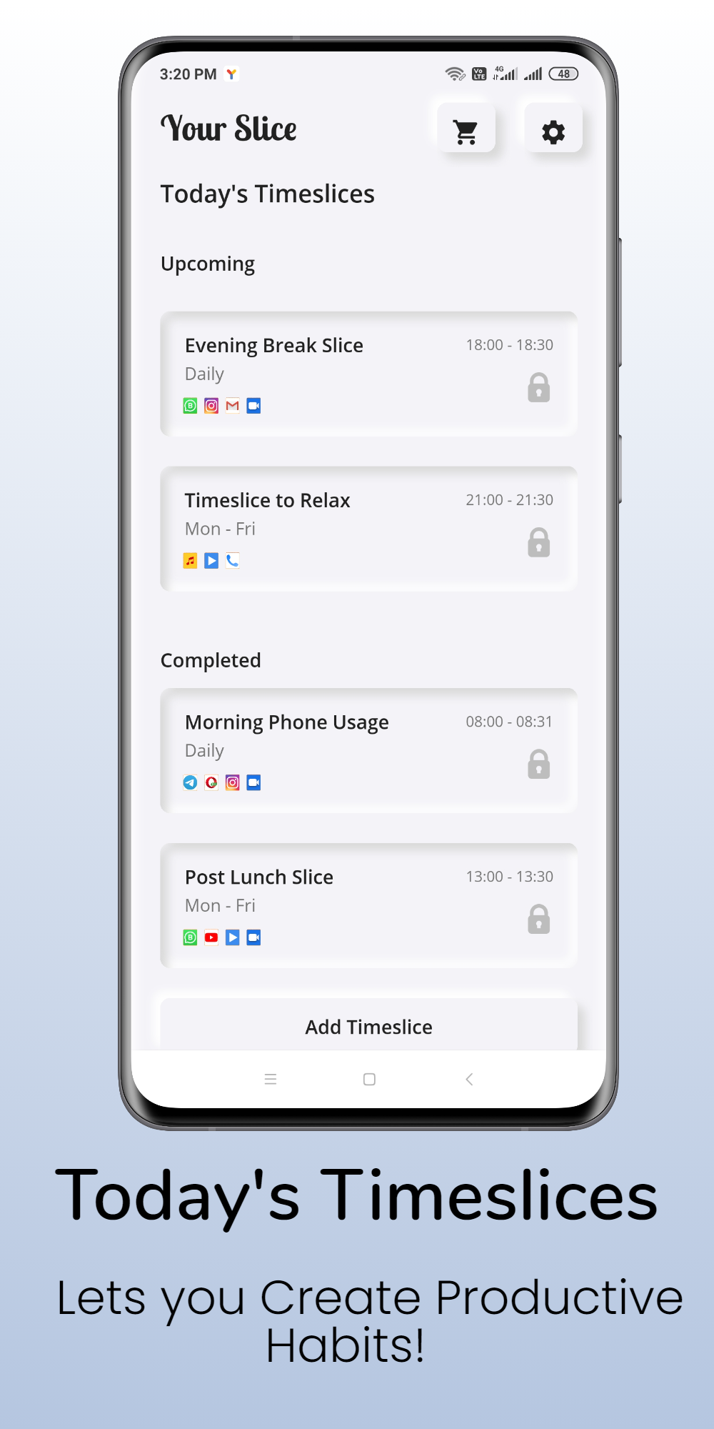 اسکرین شات 3 برنامه YourSlice - Smart App Blocker