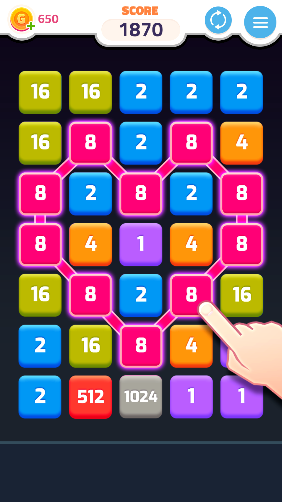 اسکرین شات 5 بازی Merge Puzzle: Number Games