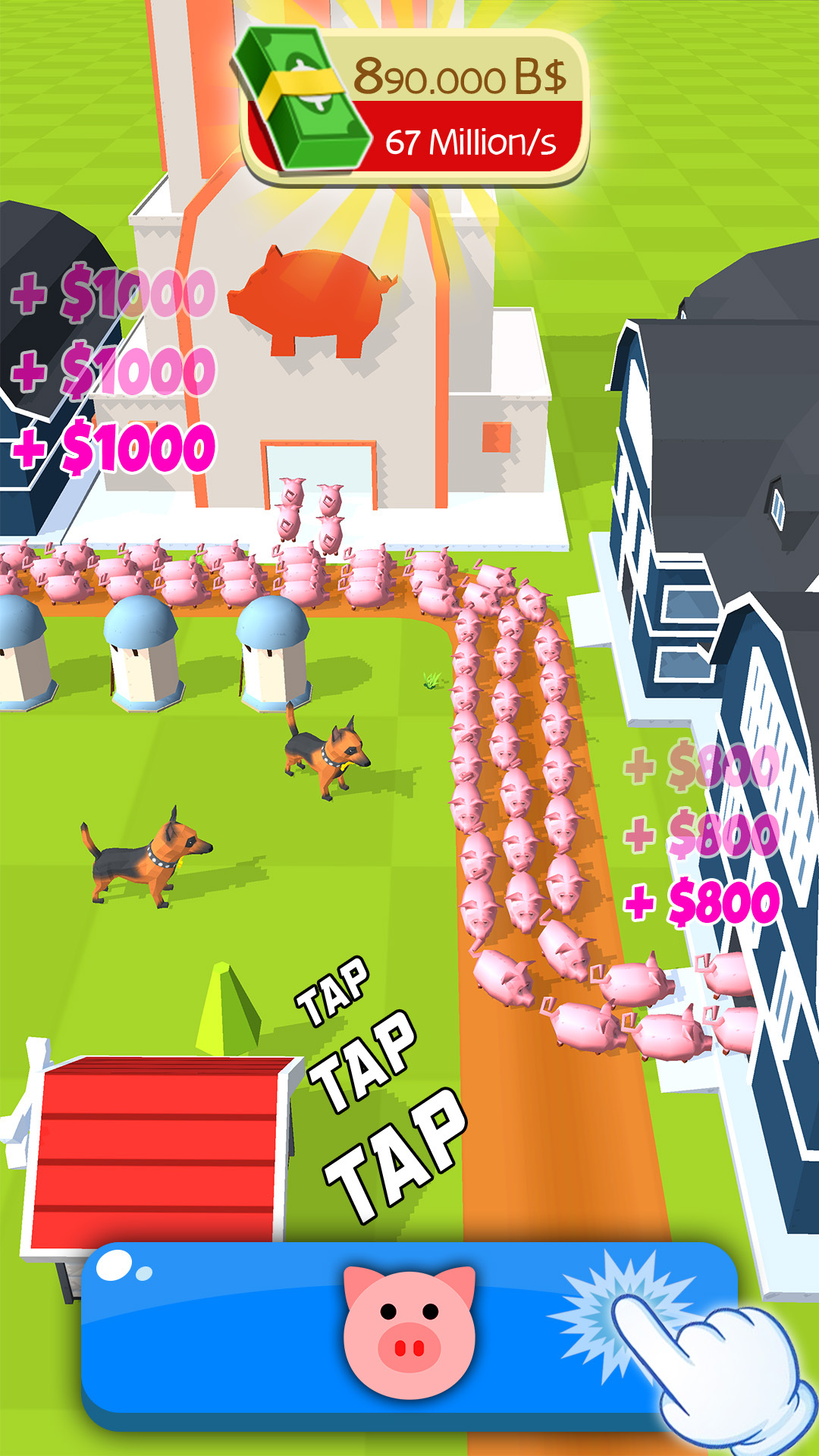 اسکرین شات 2 بازی Tiny Pig Tycoon: Piggy Games