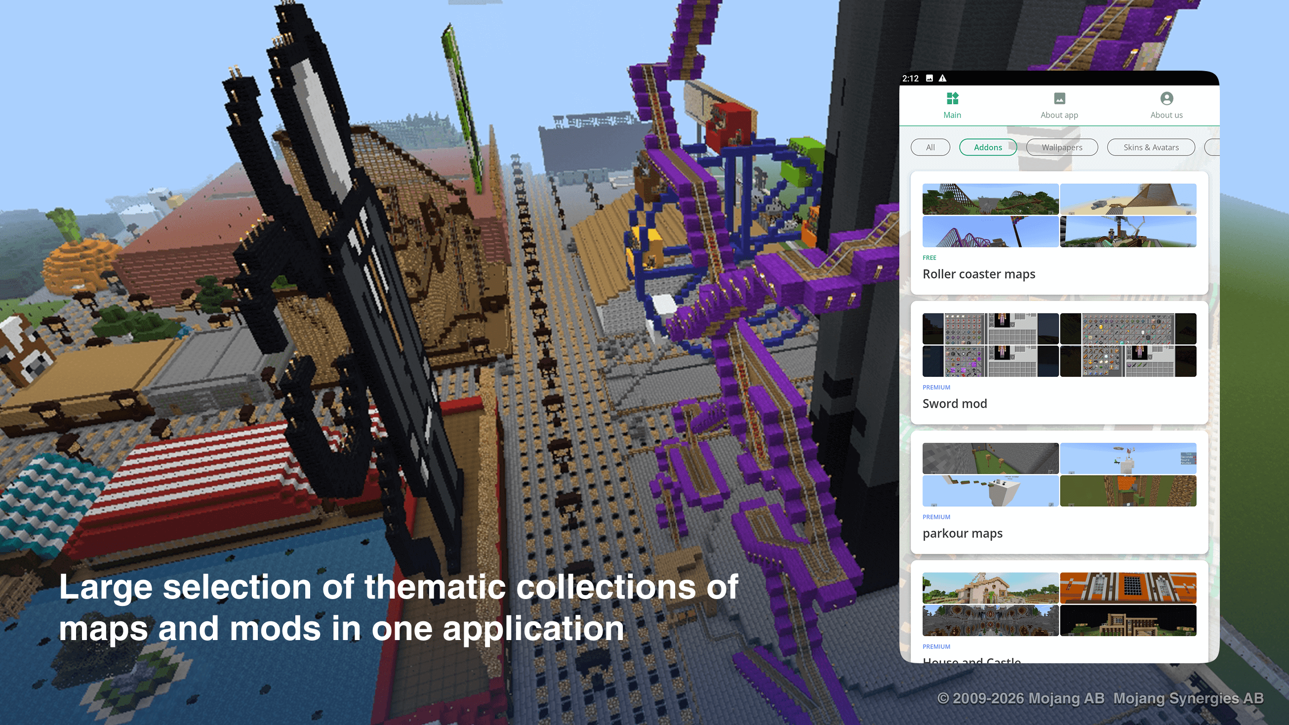 اسکرین شات 2 برنامه Roller coaster for minecraft
