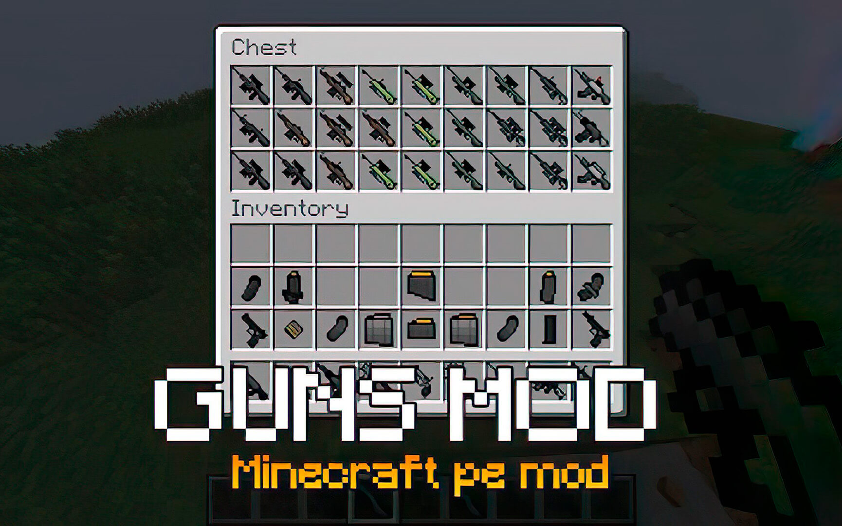 اسکرین شات 1 برنامه Gun Mod for Minecraft MCPE