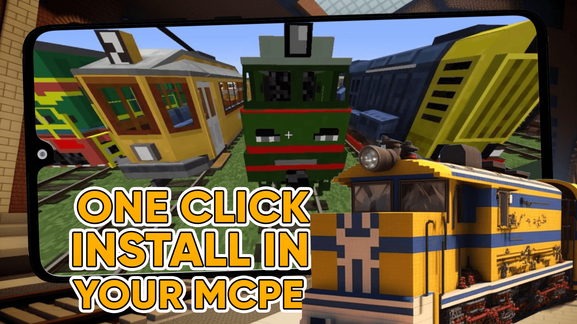 اسکرین شات 3 برنامه Train mod for Minecraft PE