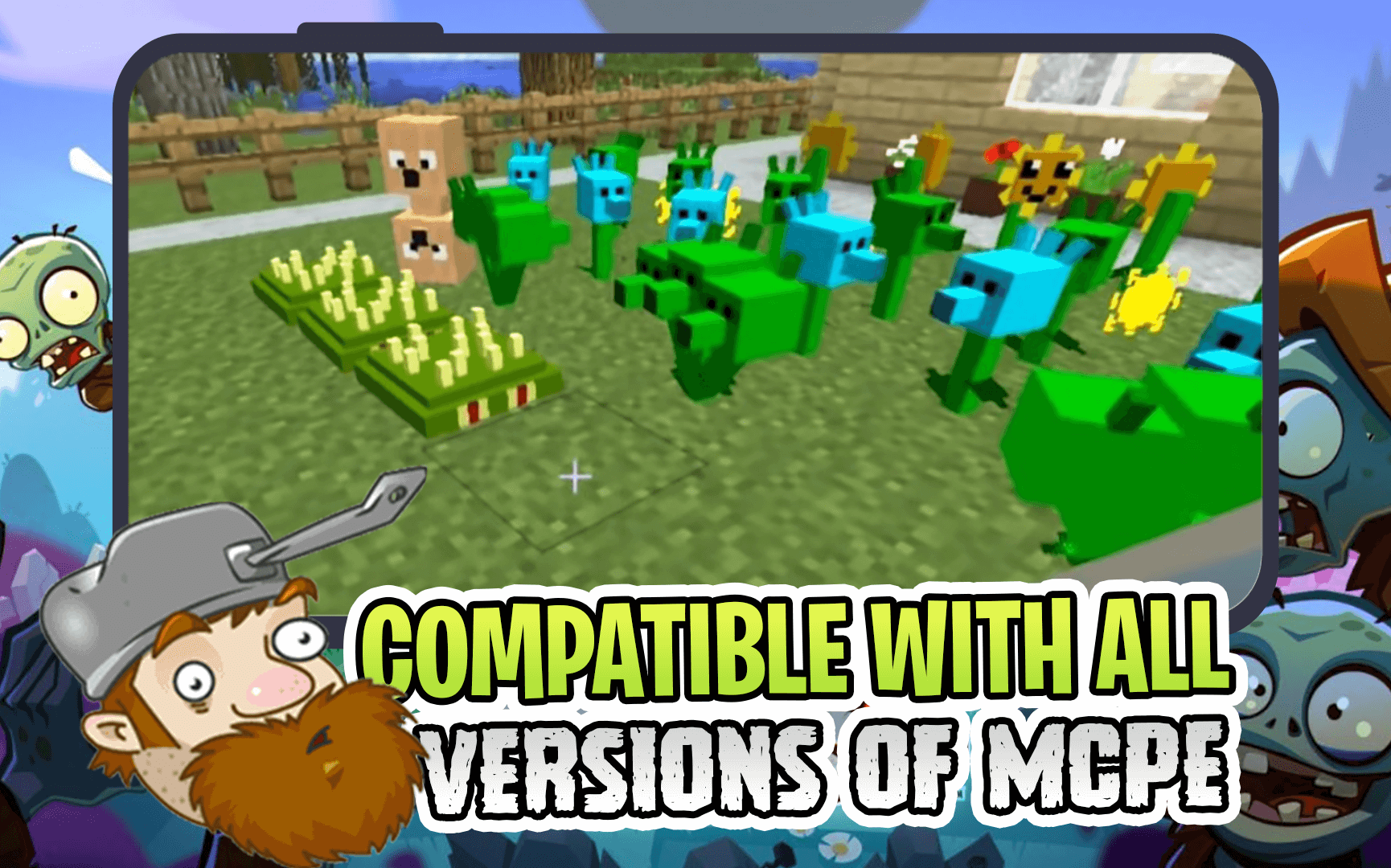اسکرین شات 4 برنامه PVZ Mod Minecraft