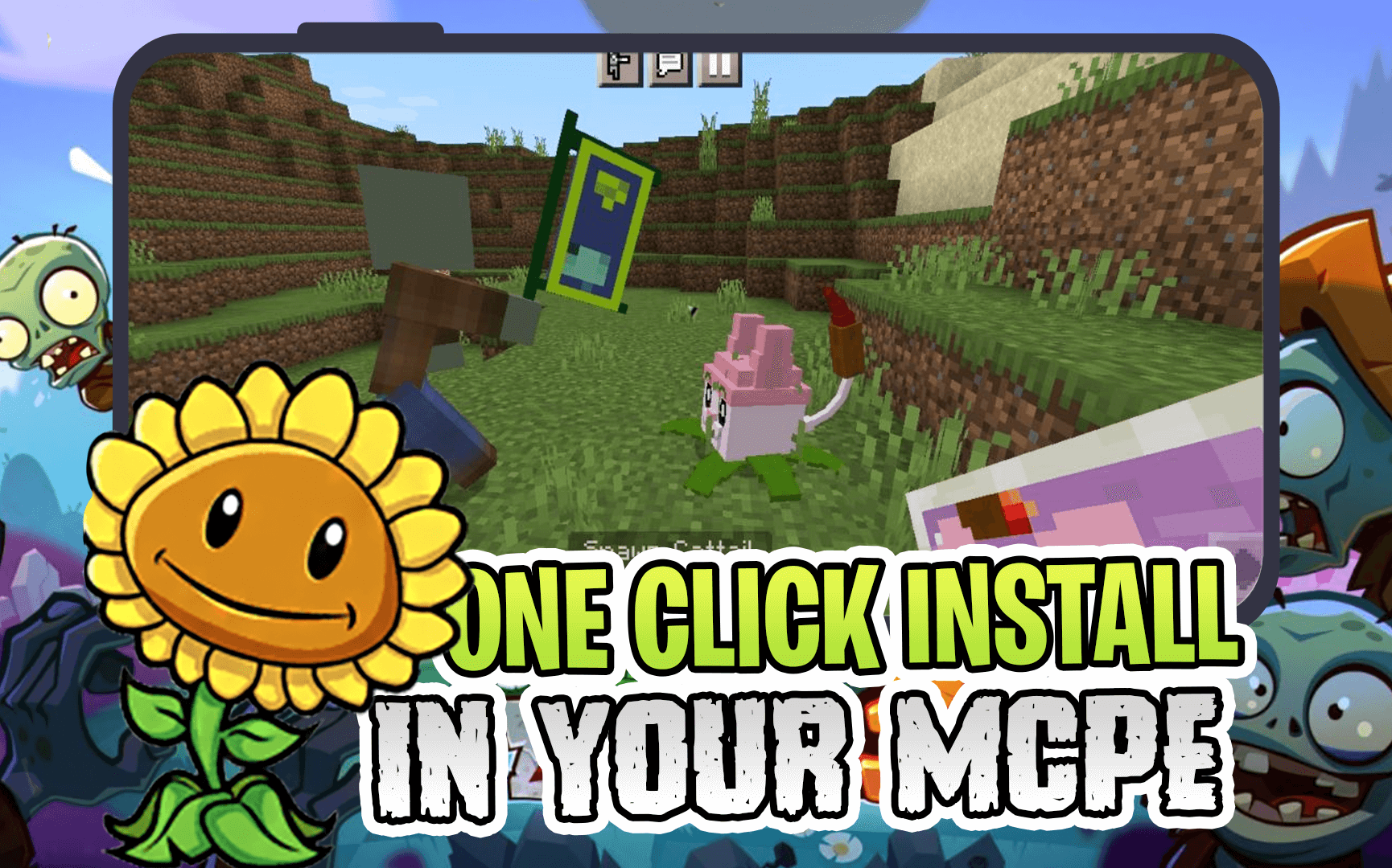 اسکرین شات 3 برنامه PVZ Mod Minecraft