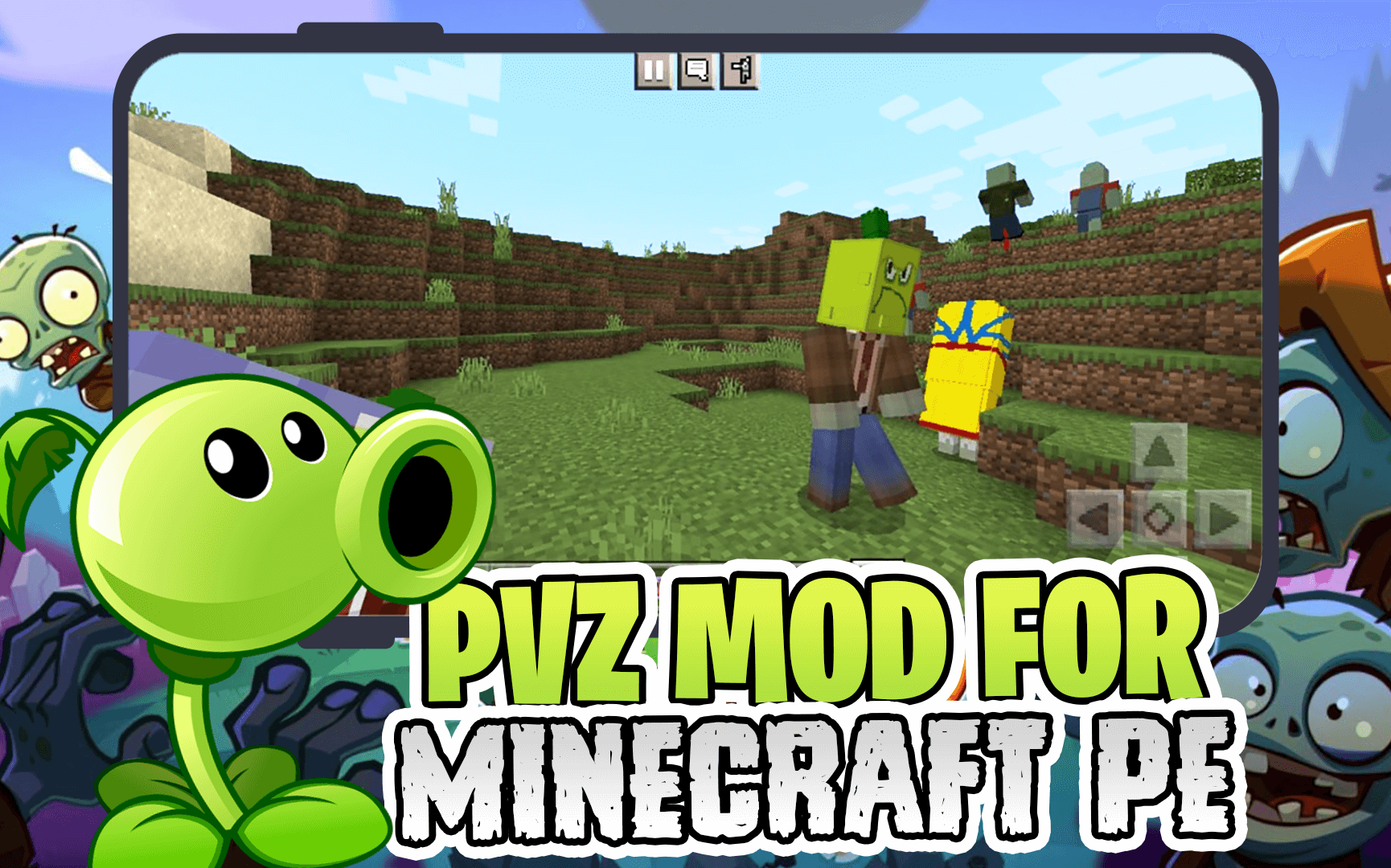 اسکرین شات 1 برنامه PVZ Mod Minecraft