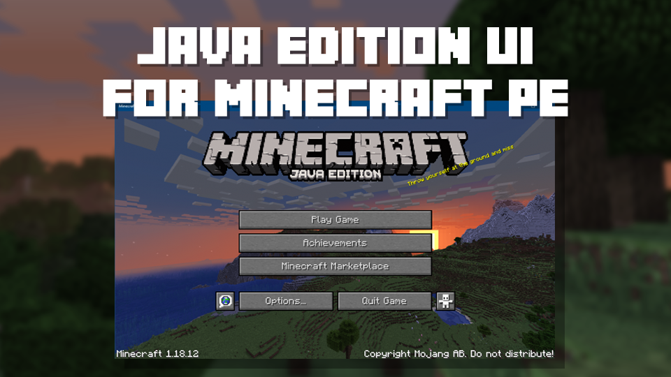 اسکرین شات 1 برنامه Java Edition UI for Minecraft