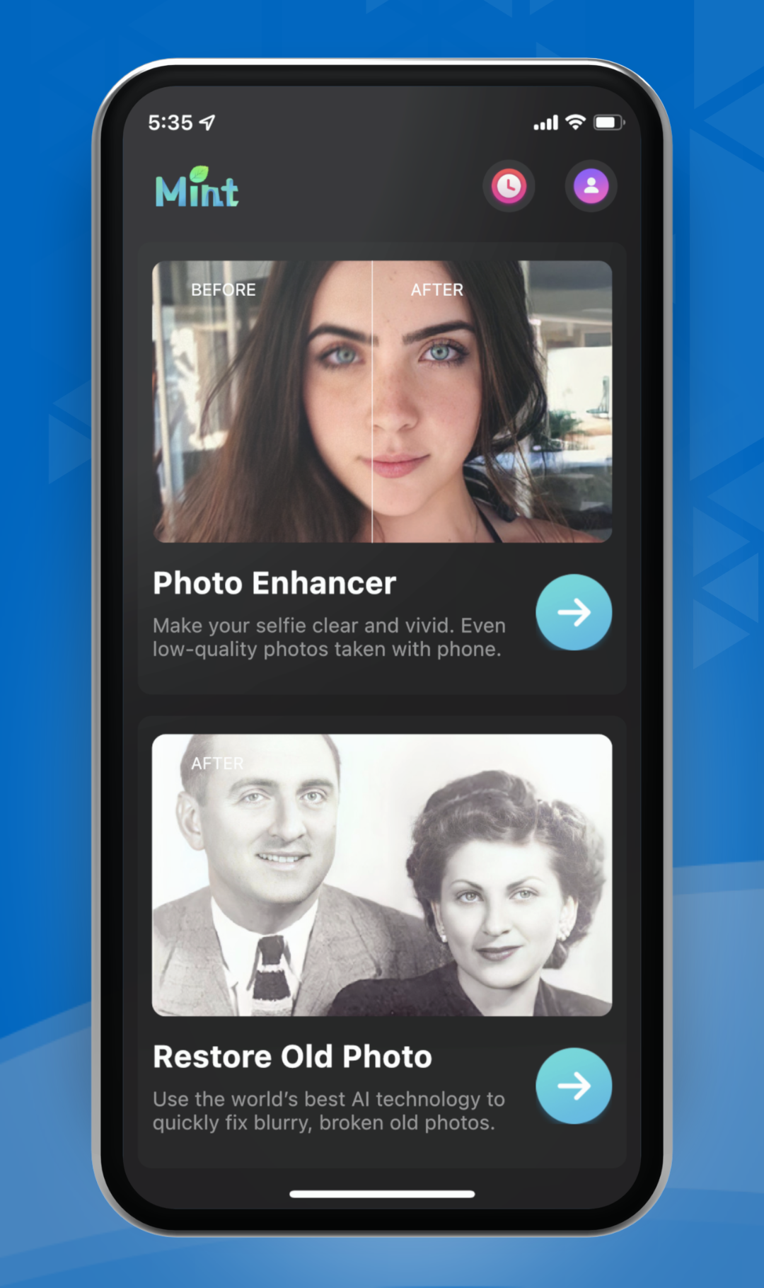 اسکرین شات 3 برنامه MintAI - Photo Enhancer