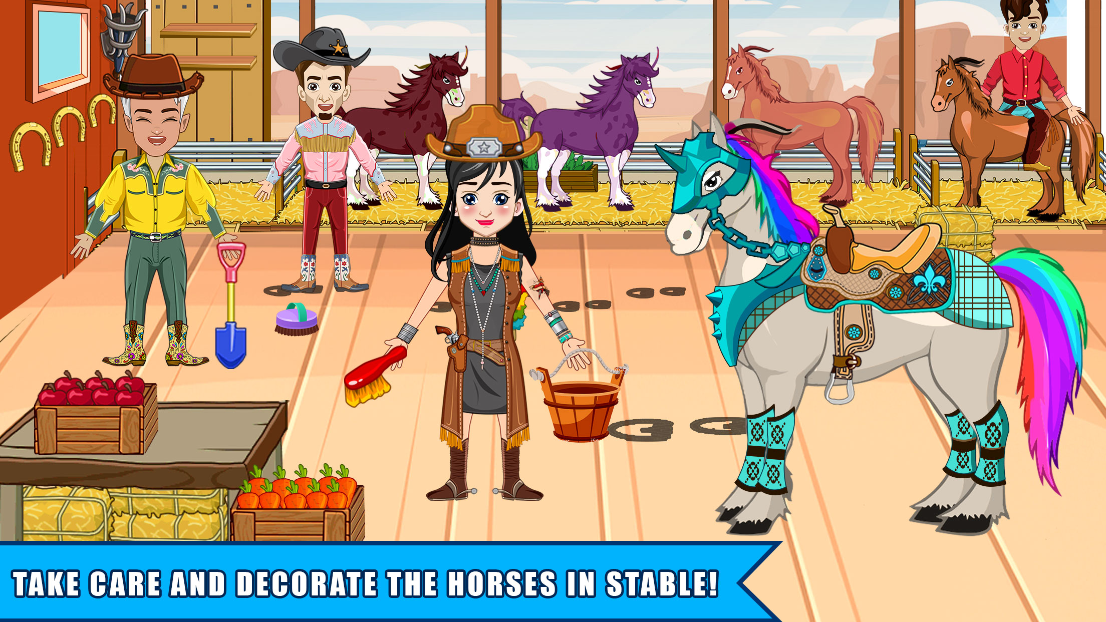اسکرین شات 2 بازی Cowboy World: Wild West Games