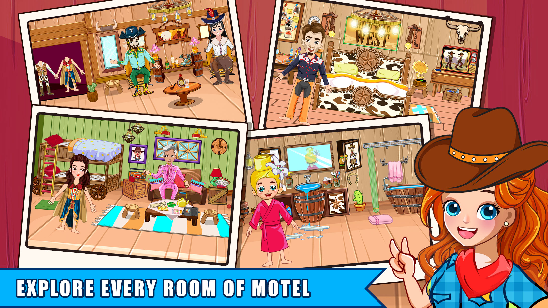 اسکرین شات 4 بازی Cowboy World: Wild West Games