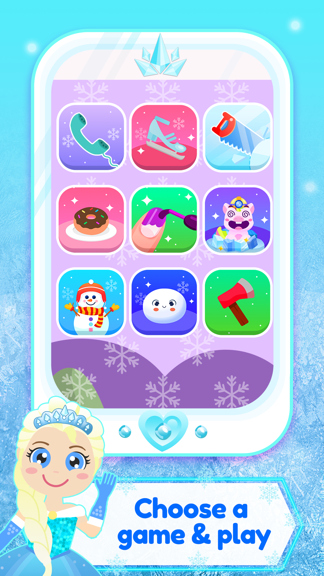 اسکرین شات 1 بازی Baby Ice Princess Phone