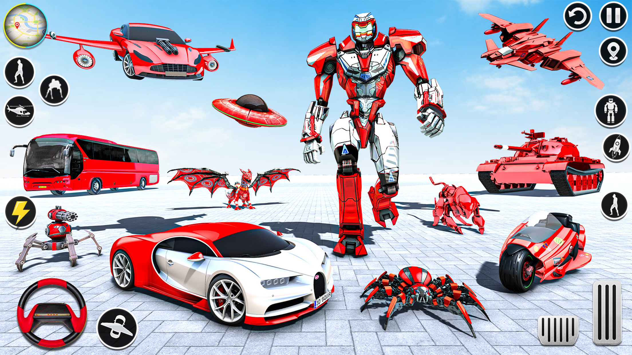 اسکرین شات 1 بازی Mech War Robot Transformation