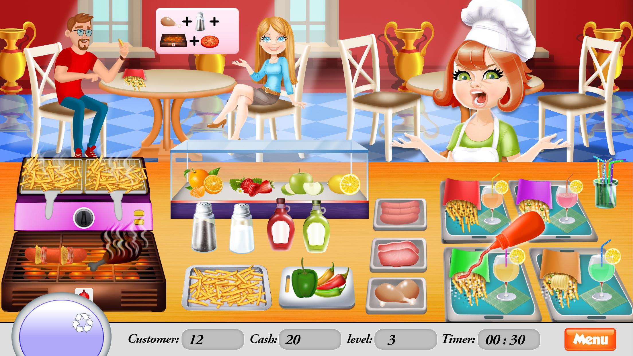 اسکرین شات 2 بازی BBQ Restaurant Rush Cooking