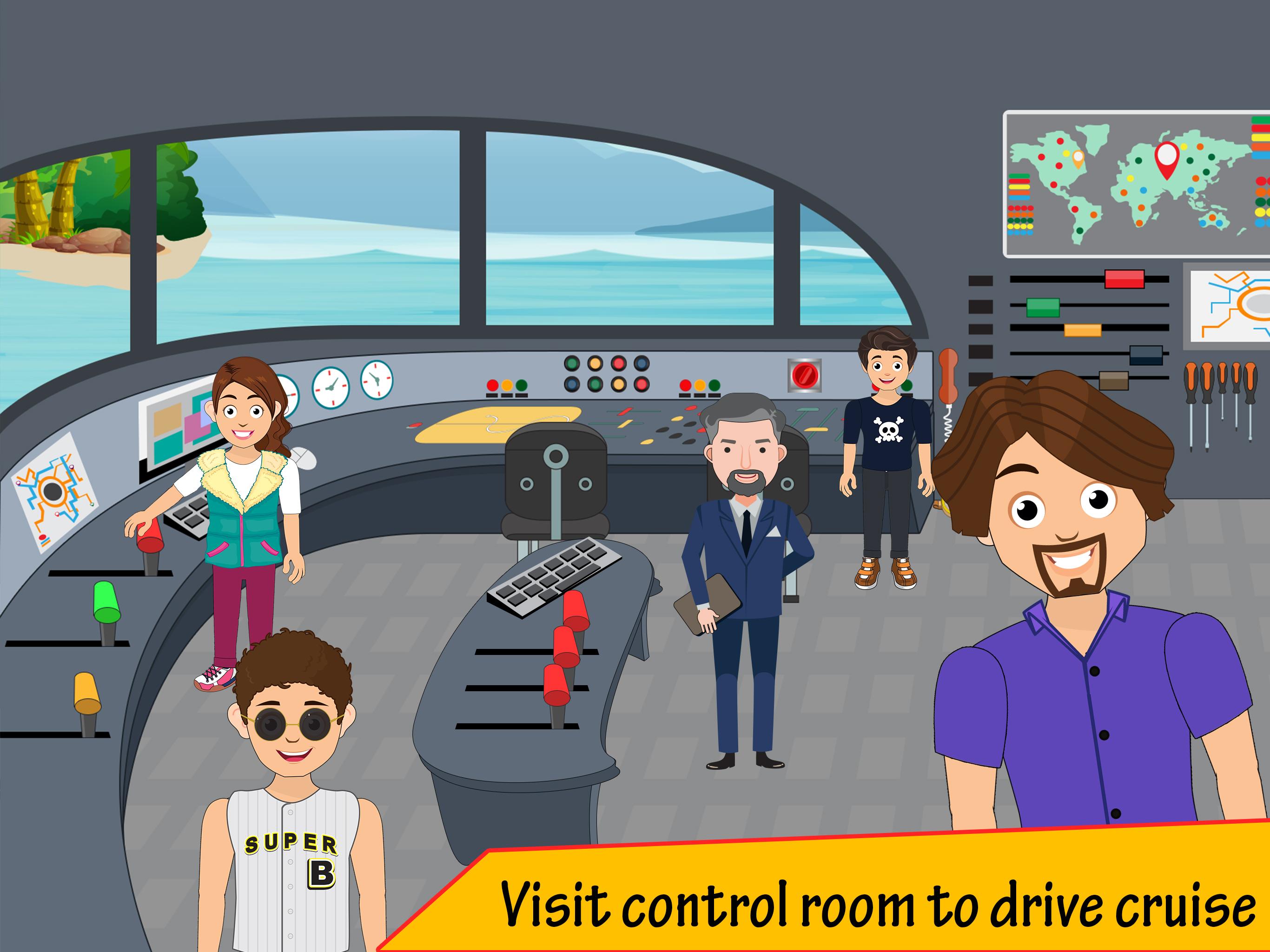اسکرین شات 6 بازی Pretend Play Cruise Trip: Town