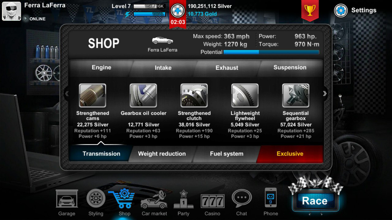 اسکرین شات 6 بازی Tuner Life Online Drag Racing