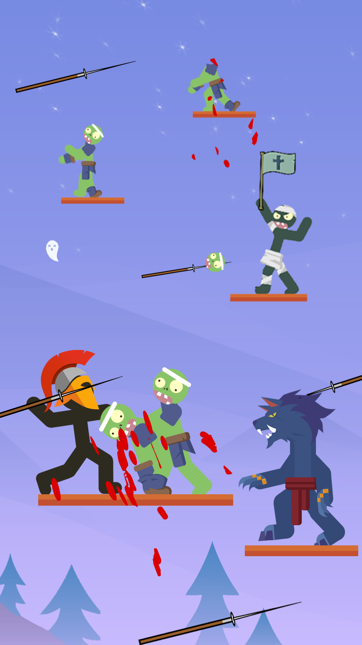 اسکرین شات 1 بازی The Warrior - Top Stickman