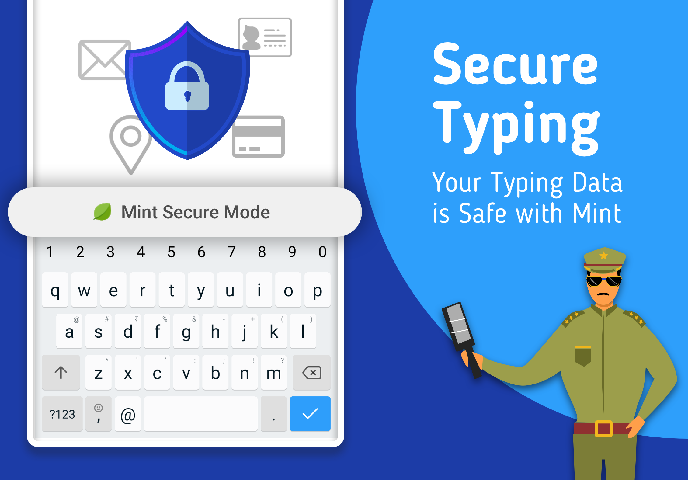 اسکرین شات 6 برنامه Mint Keyboard - Stickers, Font