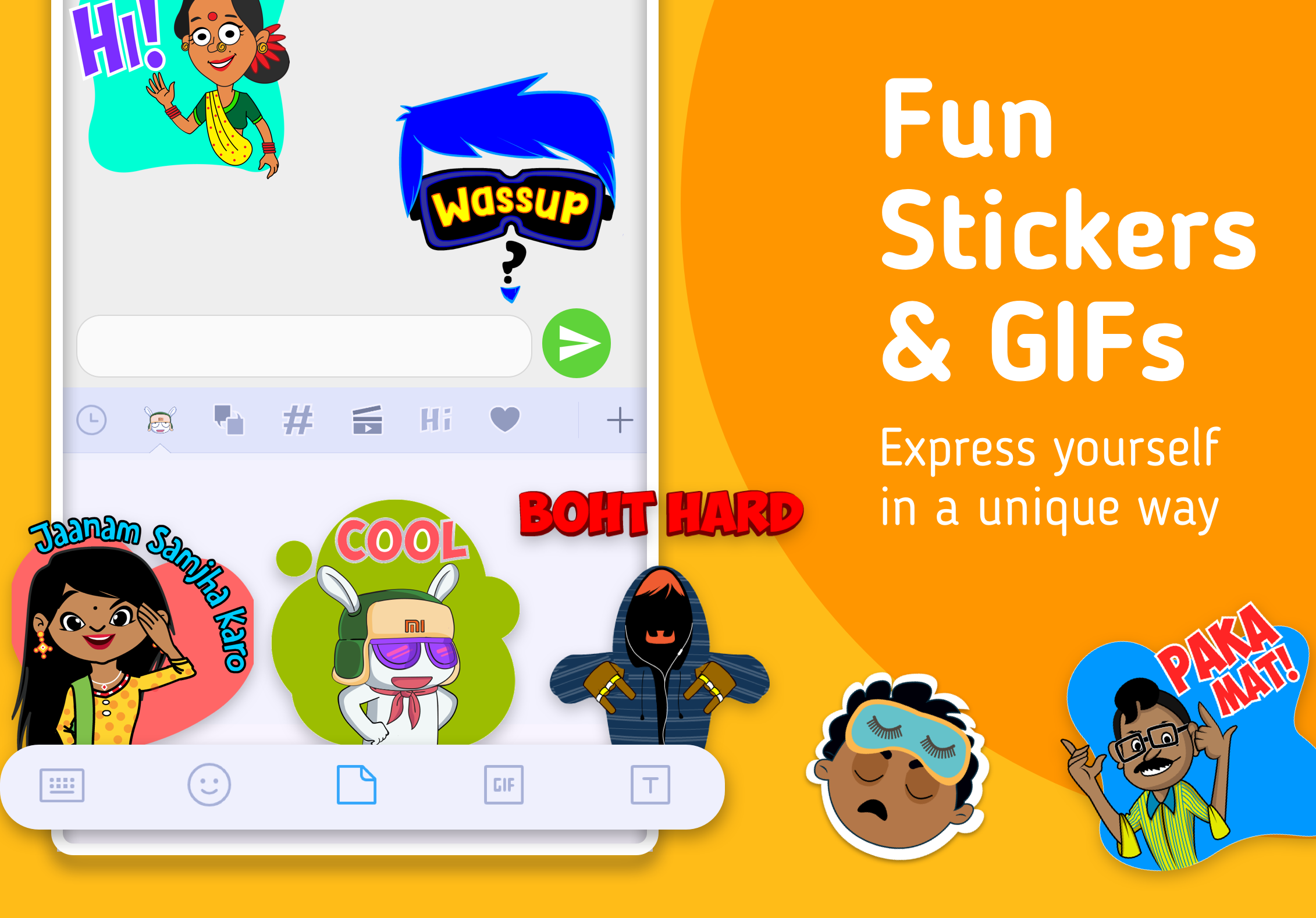 اسکرین شات 5 برنامه Mint Keyboard - Stickers, Font