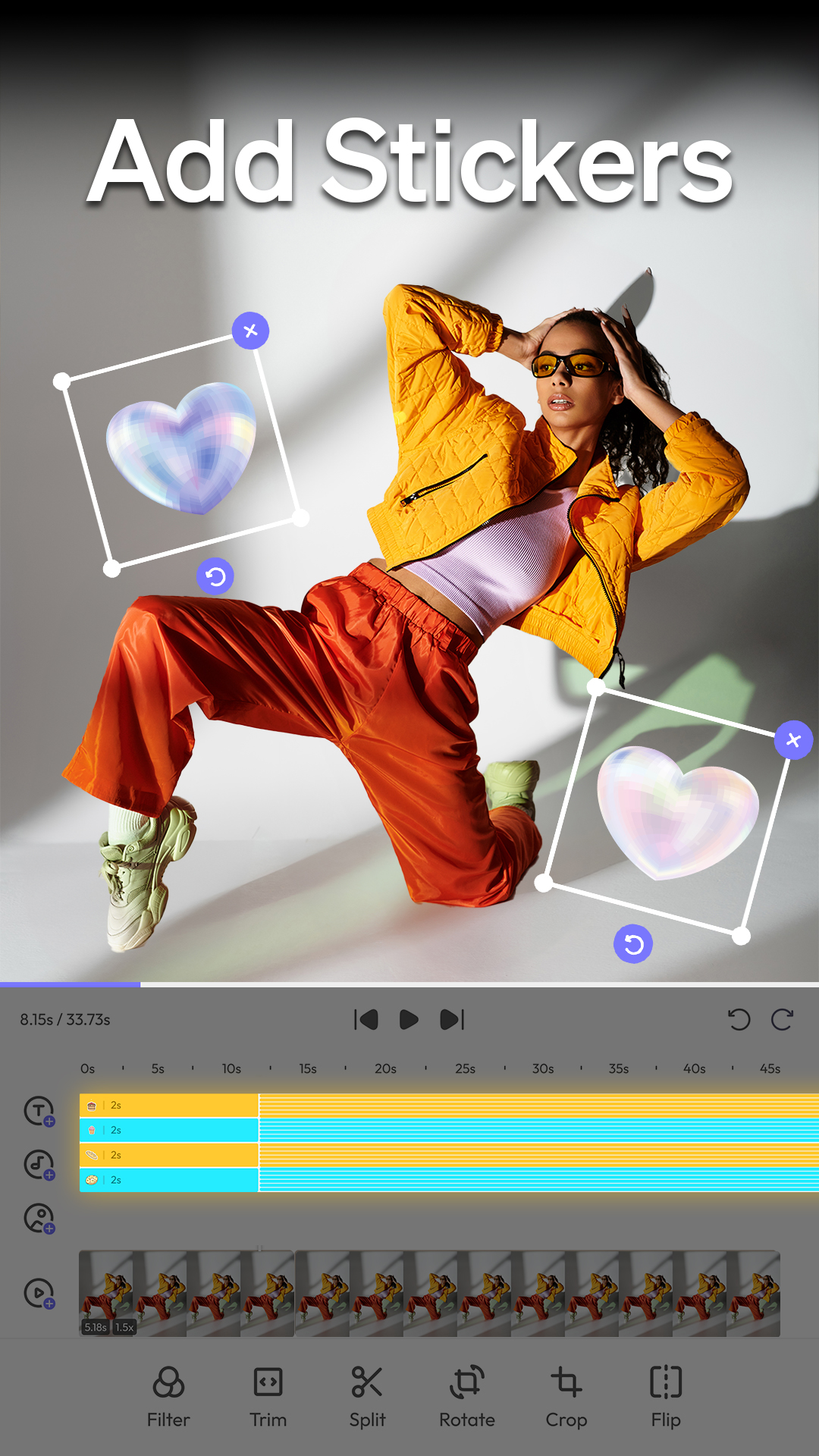 اسکرین شات 3 برنامه Mirae: Video Editor & Maker