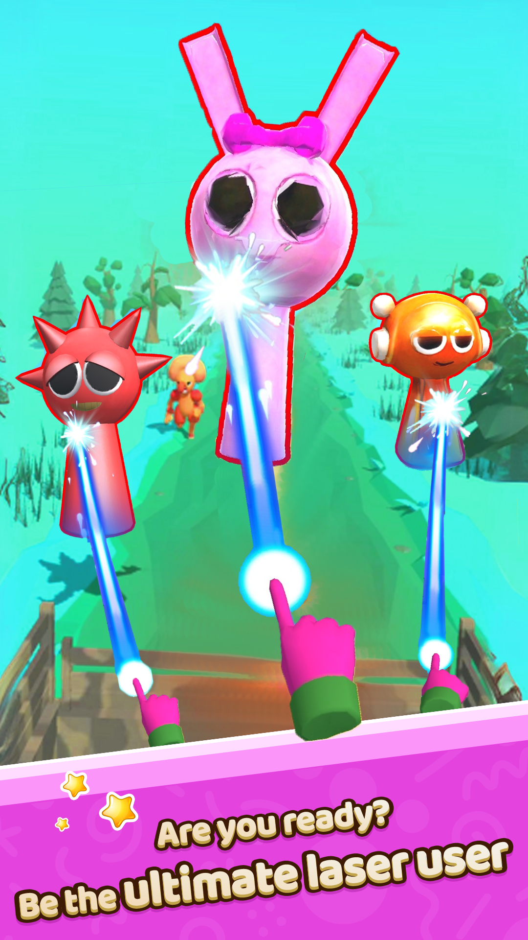 اسکرین شات 2 بازی Laser Finger 3D: Beat RatDance