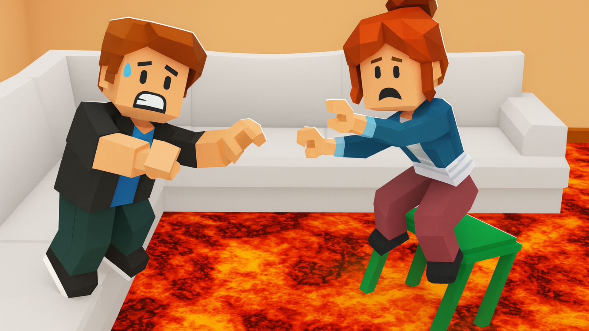 اسکرین شات 3 بازی Obby Lava Mod: Parkour Race