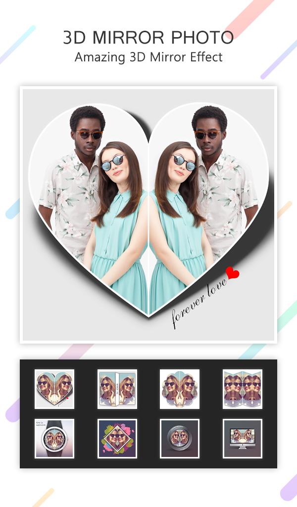 اسکرین شات 2 برنامه Mirror Photo (3D) Editor & Pic