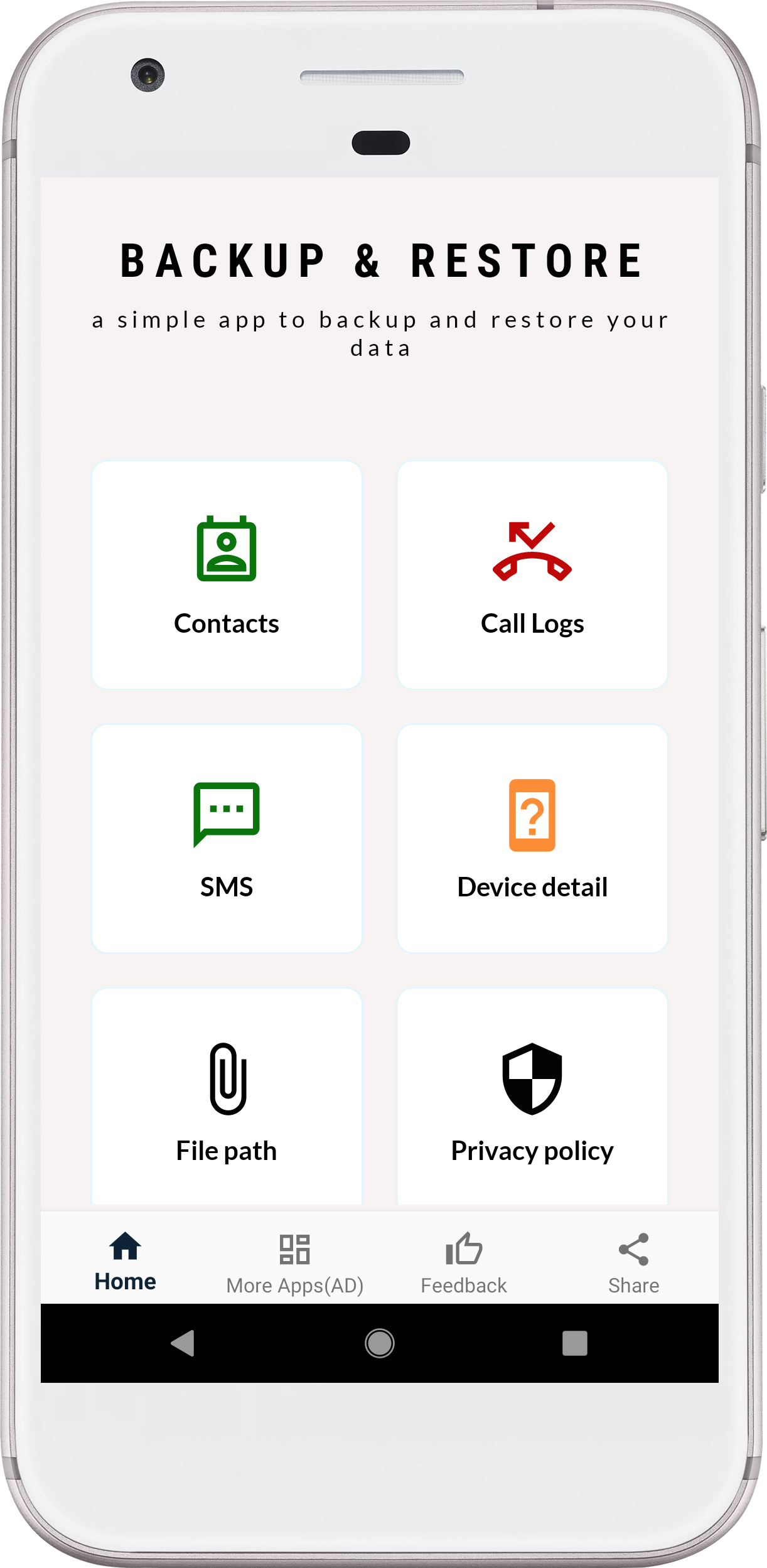 اسکرین شات 2 برنامه Restore Calllogs and Contacts